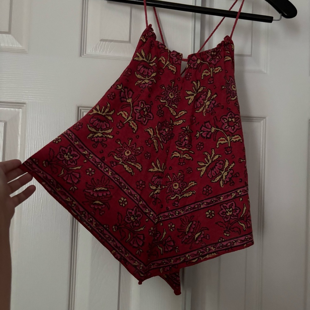 American Eagle Outfitters Red Floral Top